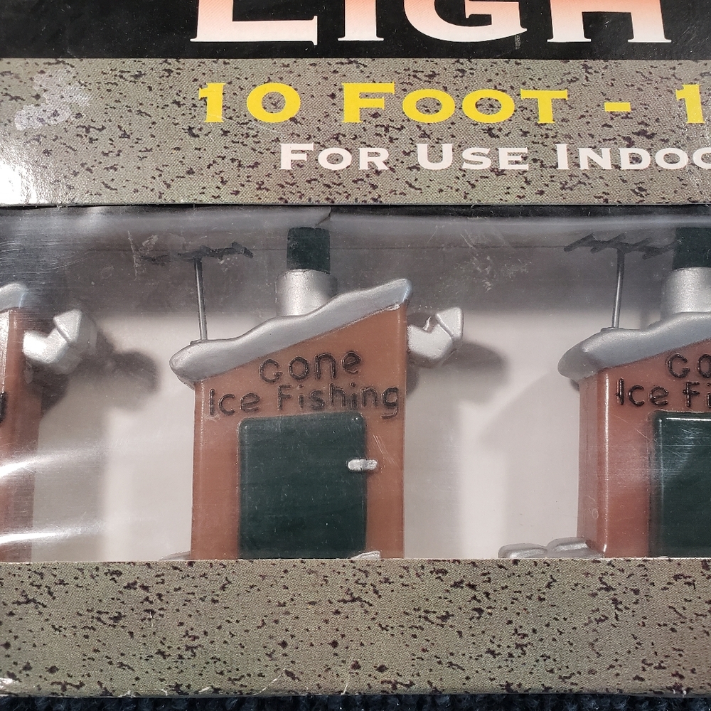 Rivers Edge Ice Shelter Ice Fishing Light Set Indoor Outdoor “Gone Fishing” NIB - Picture 2 of 4
